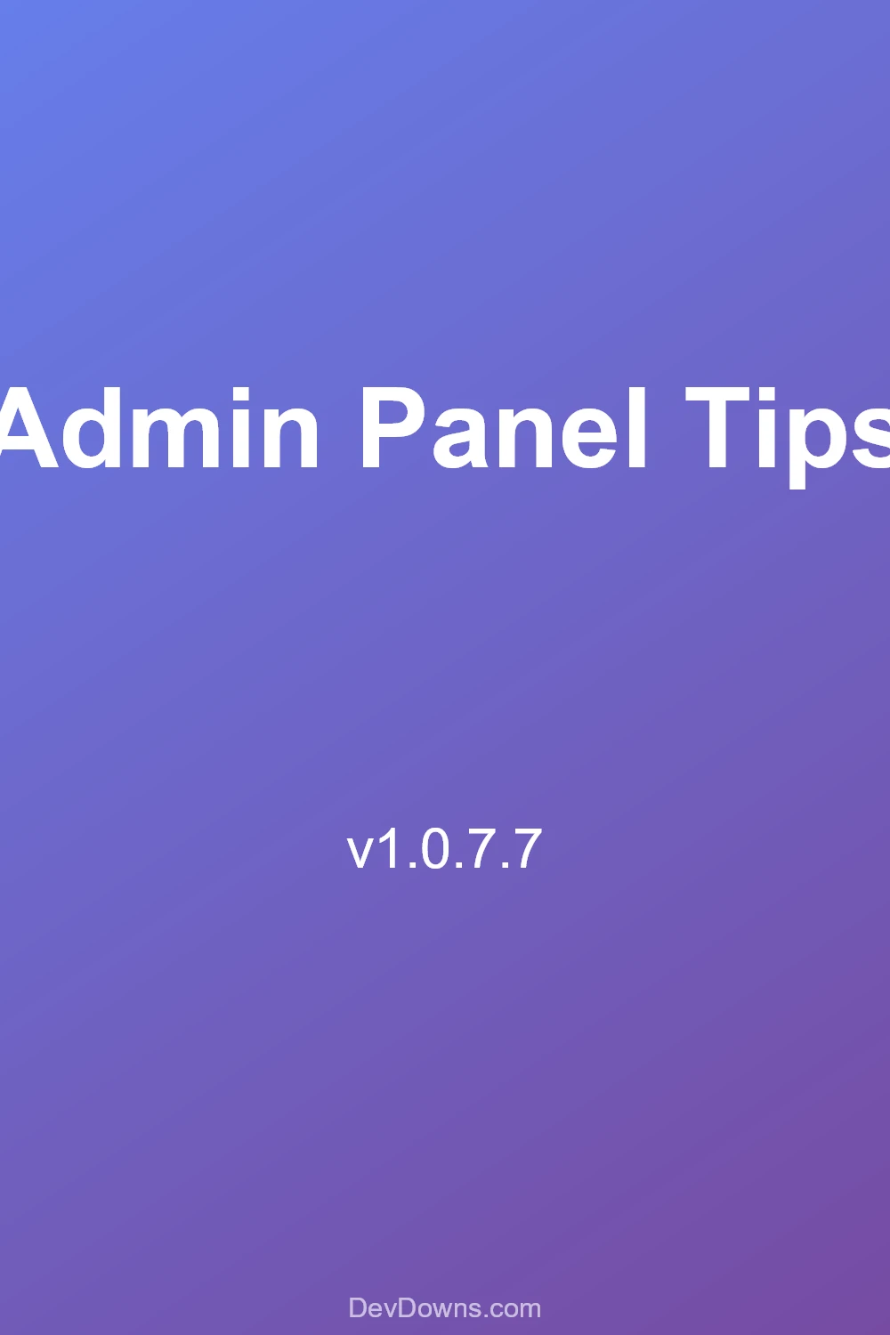 Admin Panel Tips 1.0.7.7 - Social Share