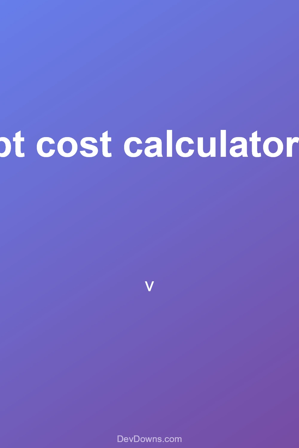 bt cost calculator.  - Social Share