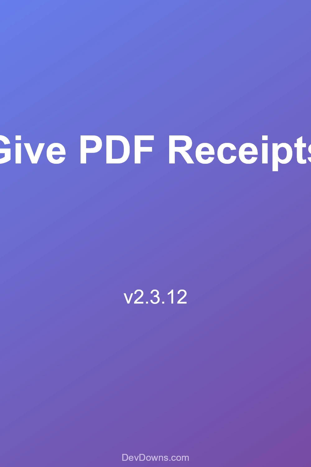 Give PDF Receipts 2.3.12 - Social Share