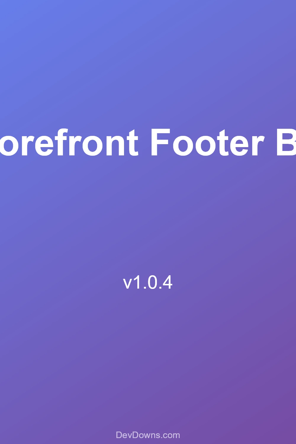 Storefront Footer Bar 1.0.4 - Social Share