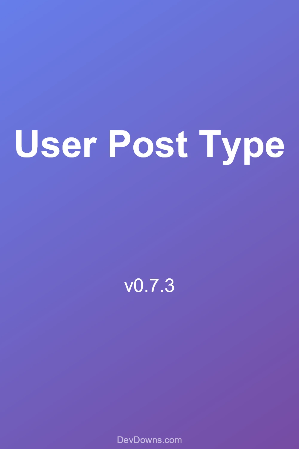 User Post Type 0.7.3 - Social Share