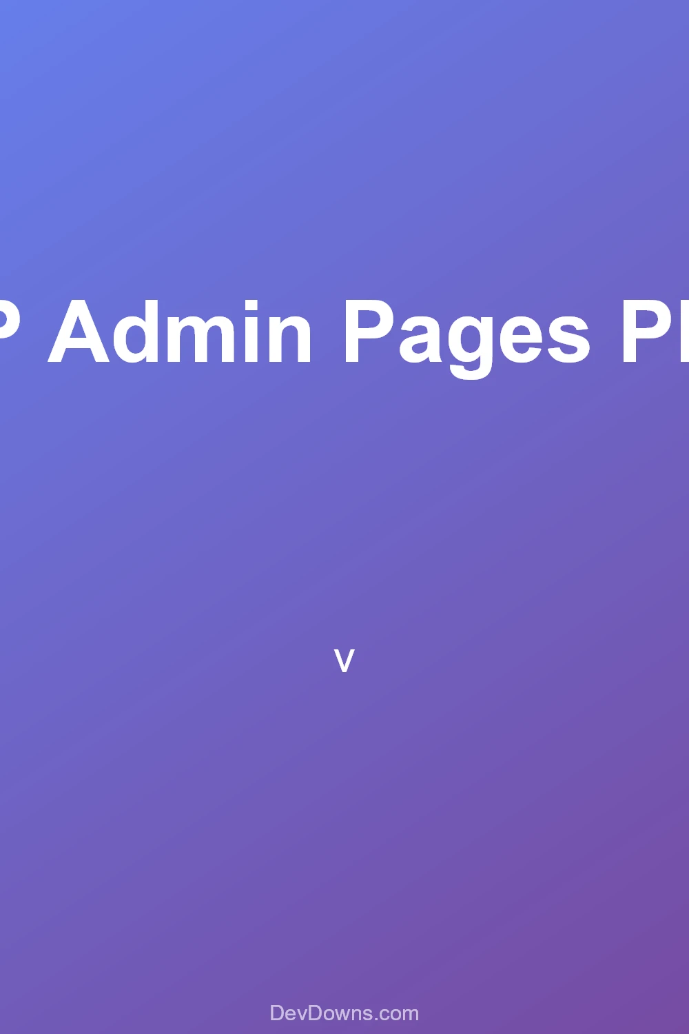 WP Admin Pages PRO  - Social Share