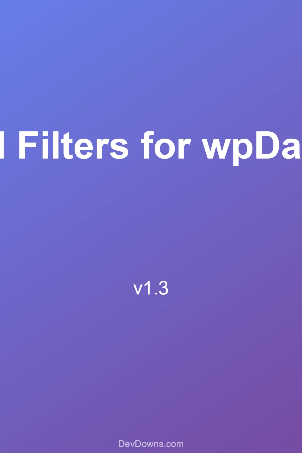 Powerful Filters for wpDataTables 1.3 - Social Share