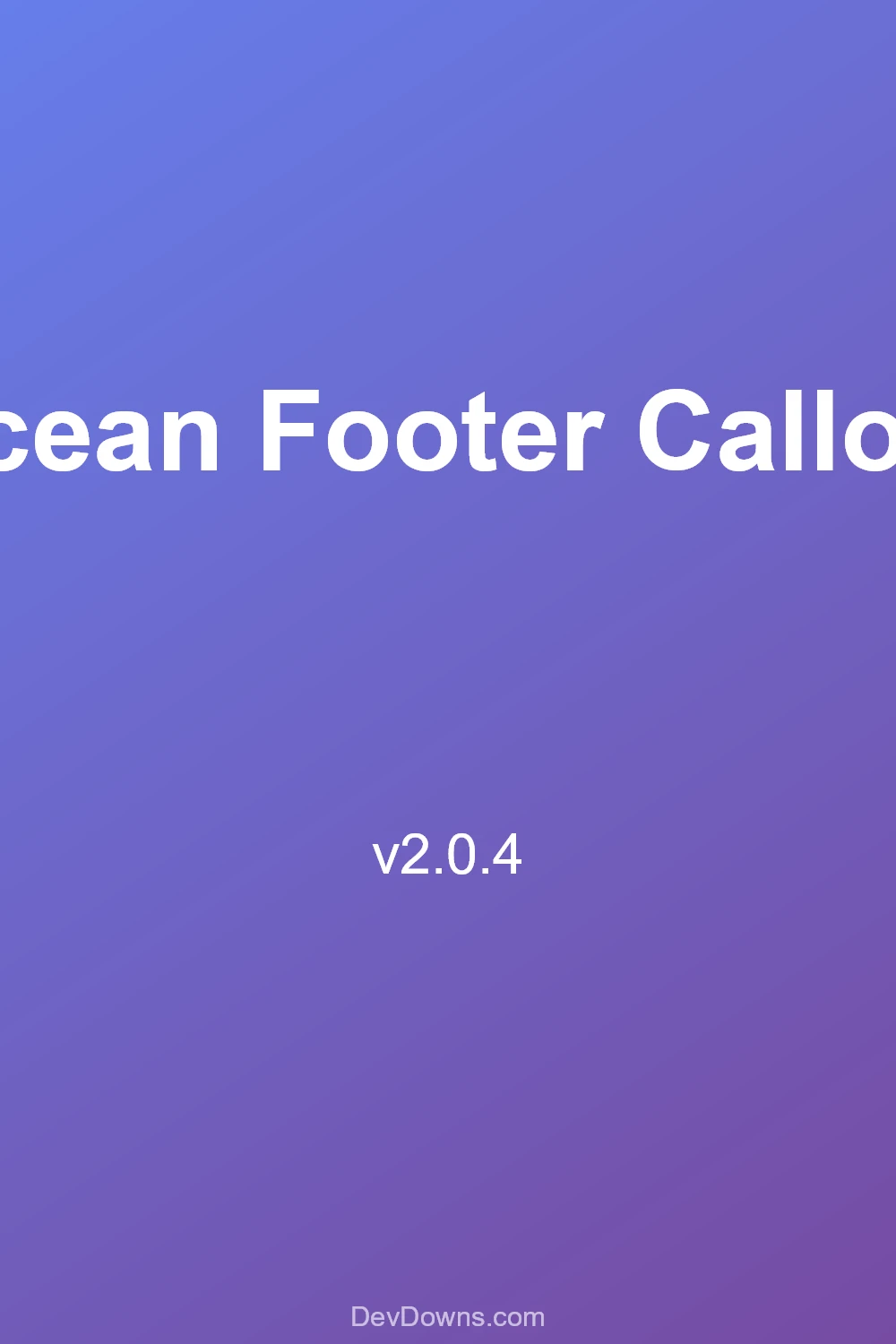 Ocean Footer Callout 2.0.4 - Social Share