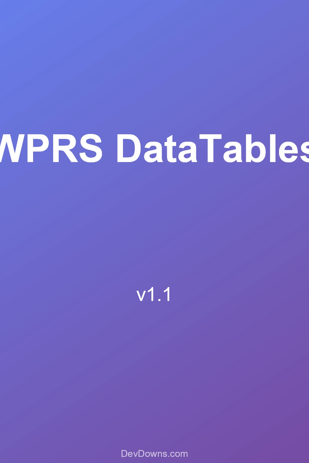 WPRS DataTables 1.1 - Social Share